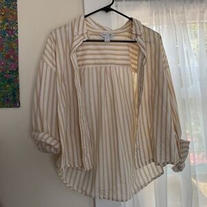 Boxy striped Button Up